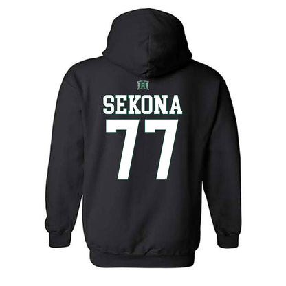 Hawaii - NCAA Football : Jamar Sekona - Sports Shersey Hooded Sweatshirt-1