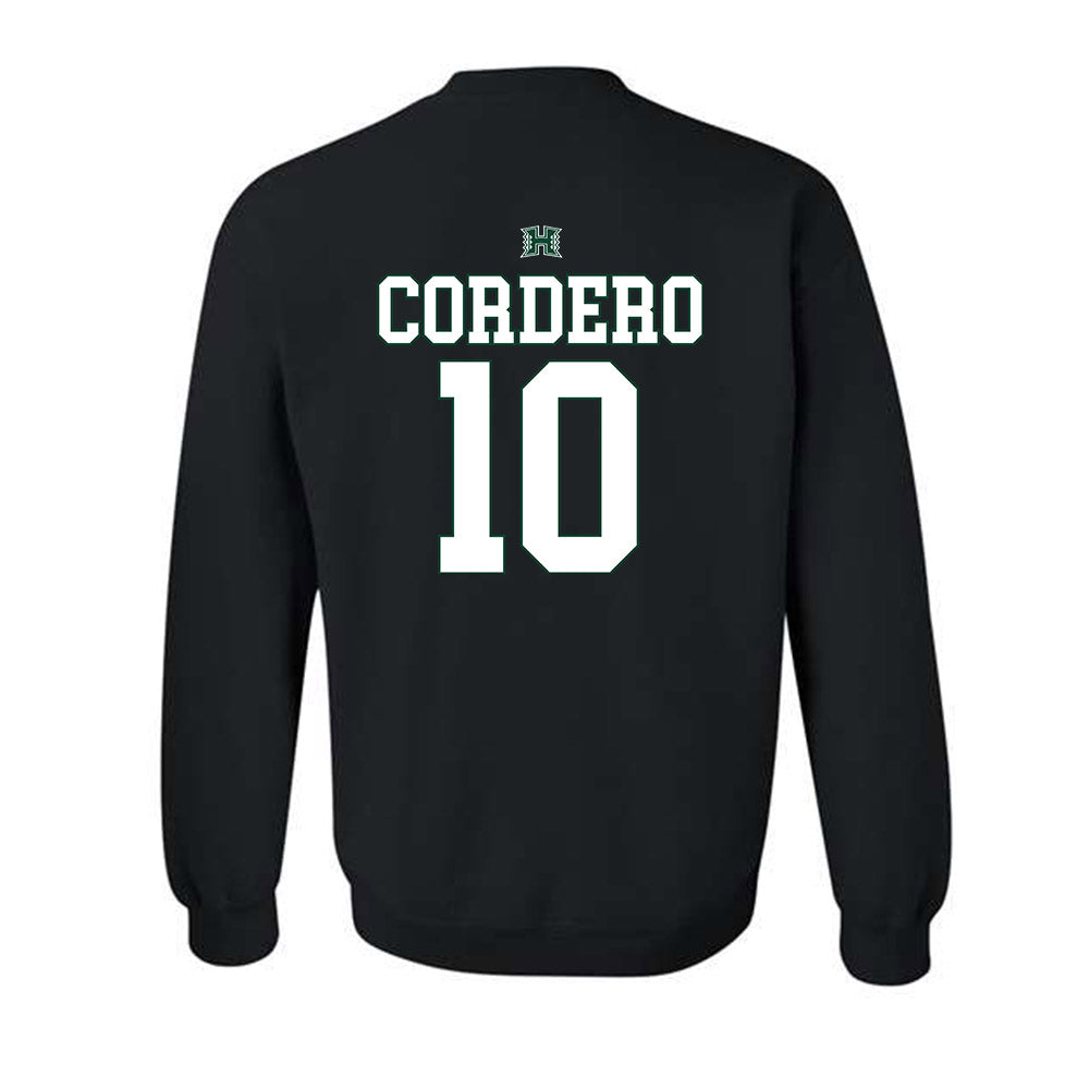 Hawaii - NCAA Football : David Cordero - Sports Shersey Crewneck Sweatshirt-1
