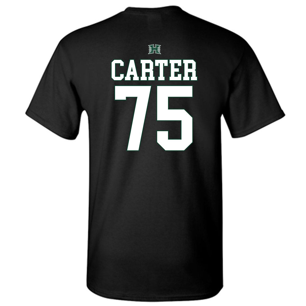 Hawaii - NCAA Football : Kaleb Carter - Sports Shersey T-Shirt-1