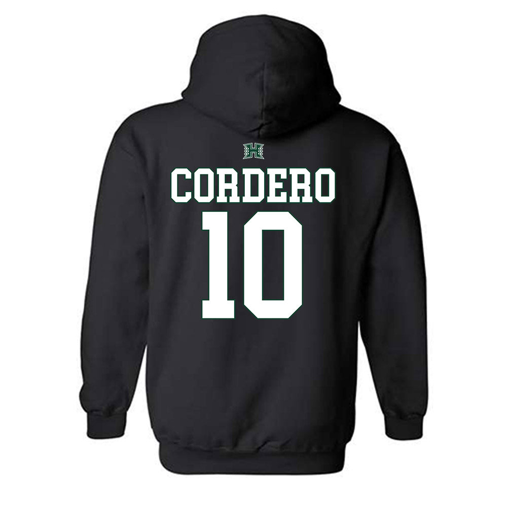 Hawaii - NCAA Football : David Cordero - Sports Shersey Hooded Sweatshirt-1