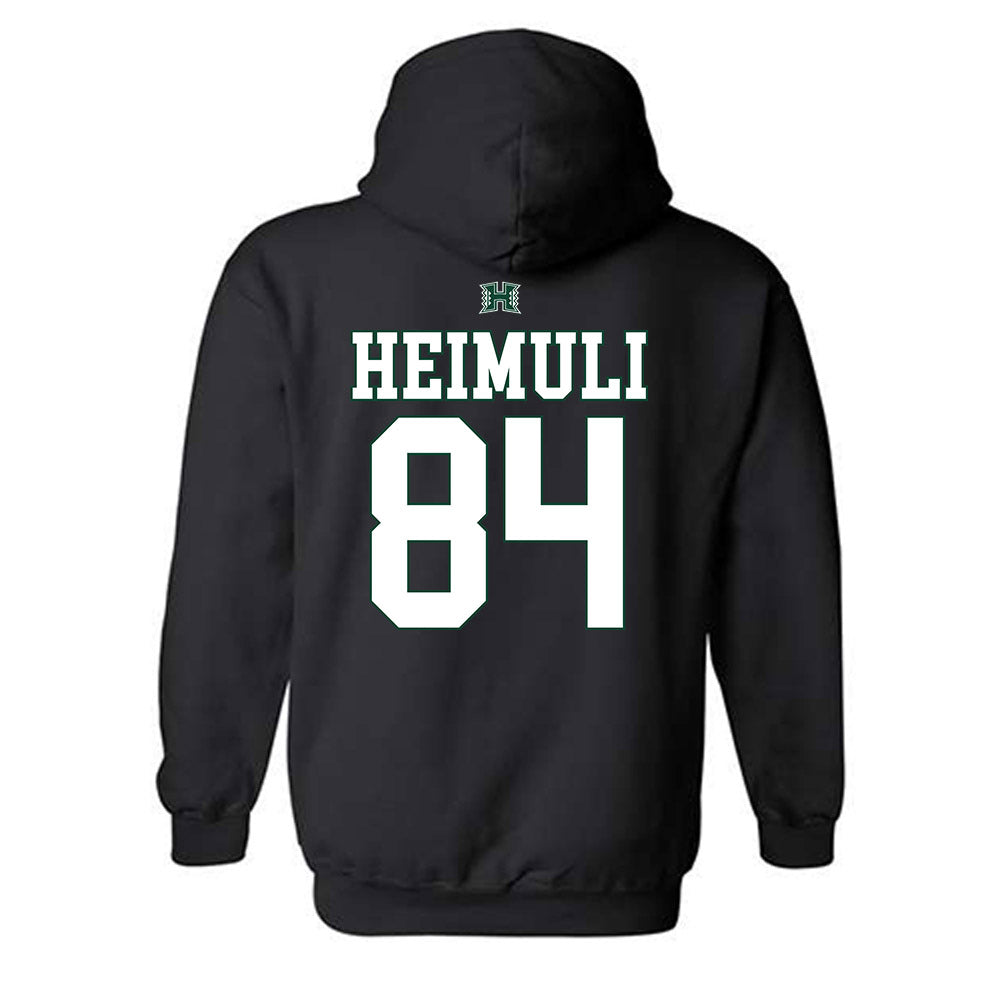 Hawaii - NCAA Football : Jarvis Heimuli - Fashion Shersey Hooded Sweatshirt-1