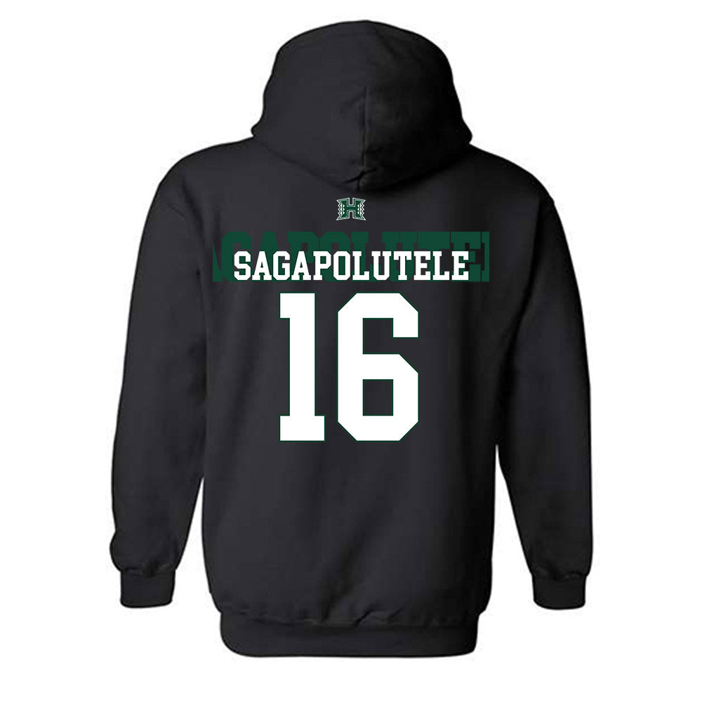 Hawaii - NCAA Football : John-Keawe Sagapolutele - Hooded Sweatshirt