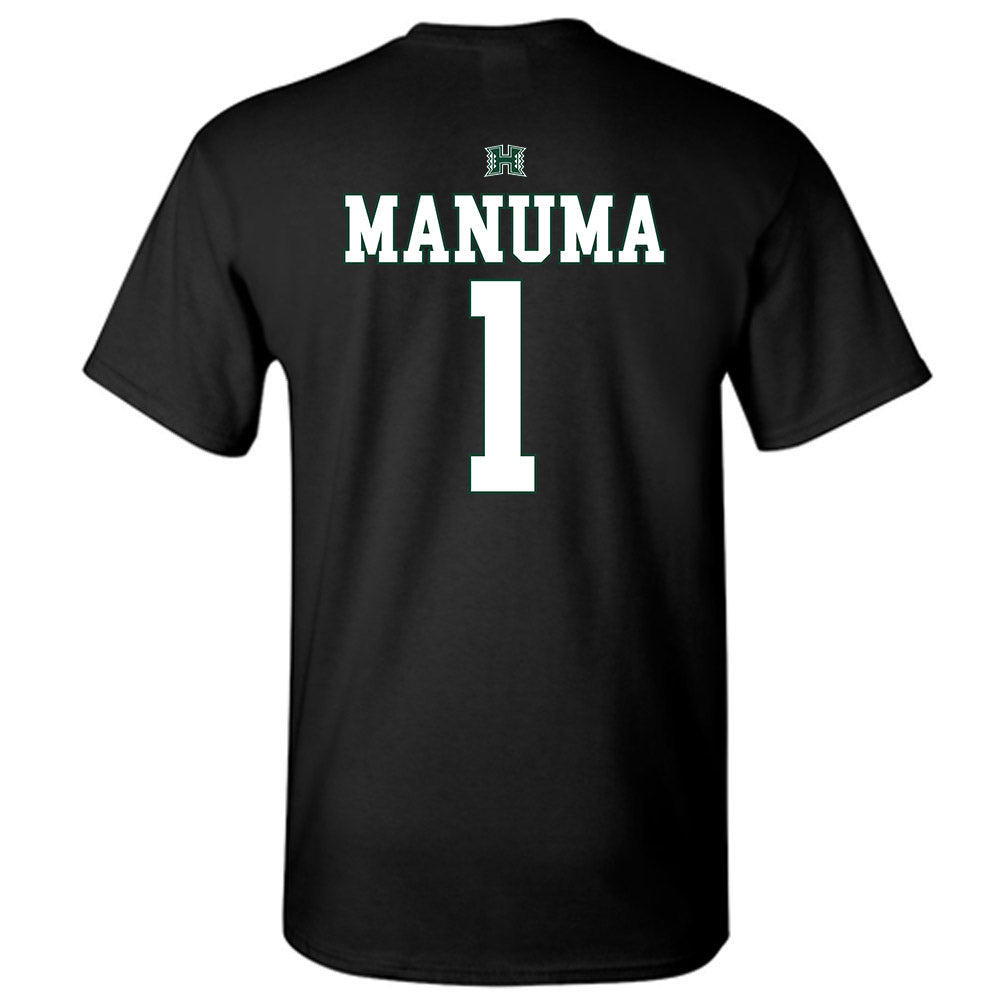 Hawaii - NCAA Football : Peter Manuma - Sports Shersey T-Shirt-1