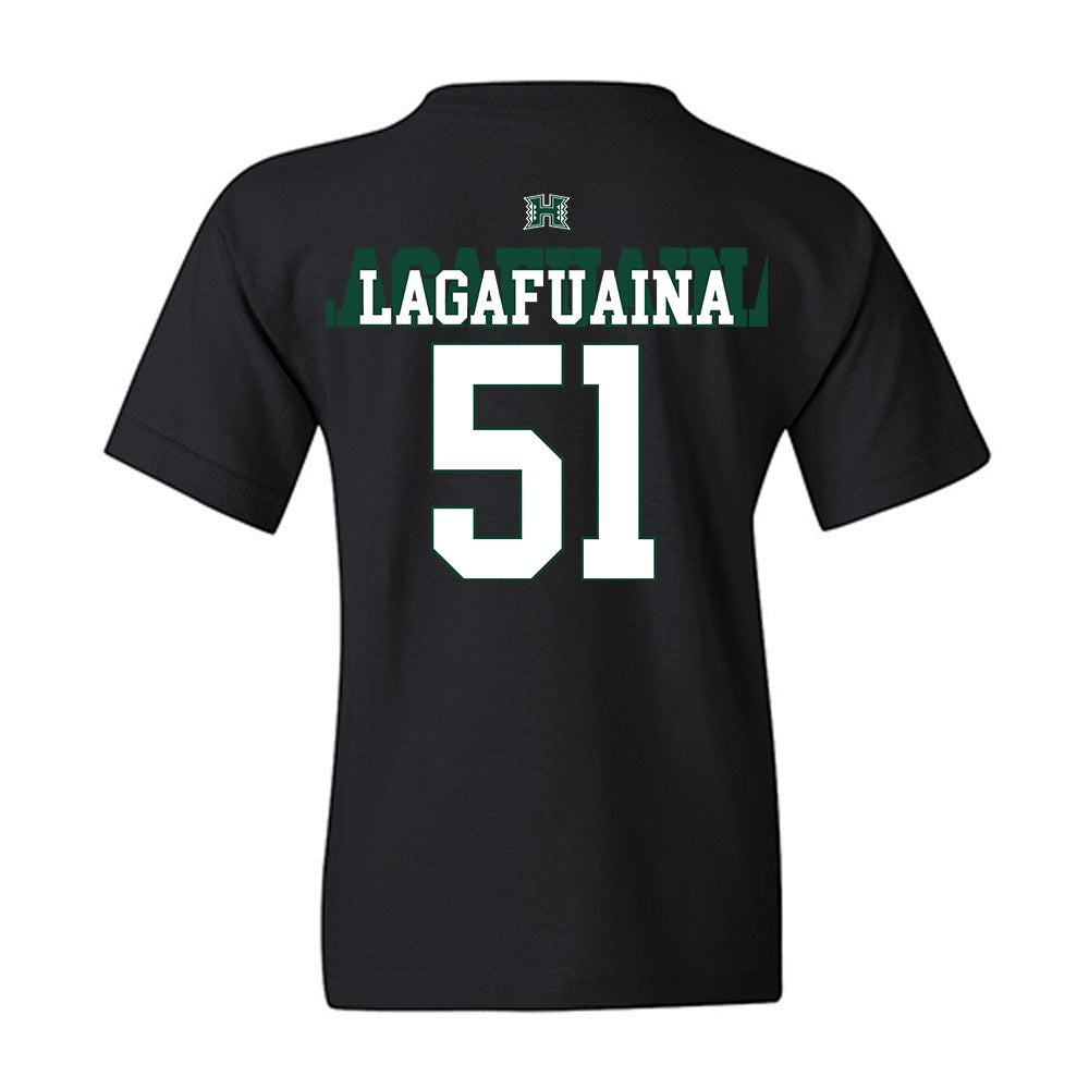 Hawaii - NCAA Football : LesterLaisene Lagafuaina - Sports Shersey Youth T-Shirt-1