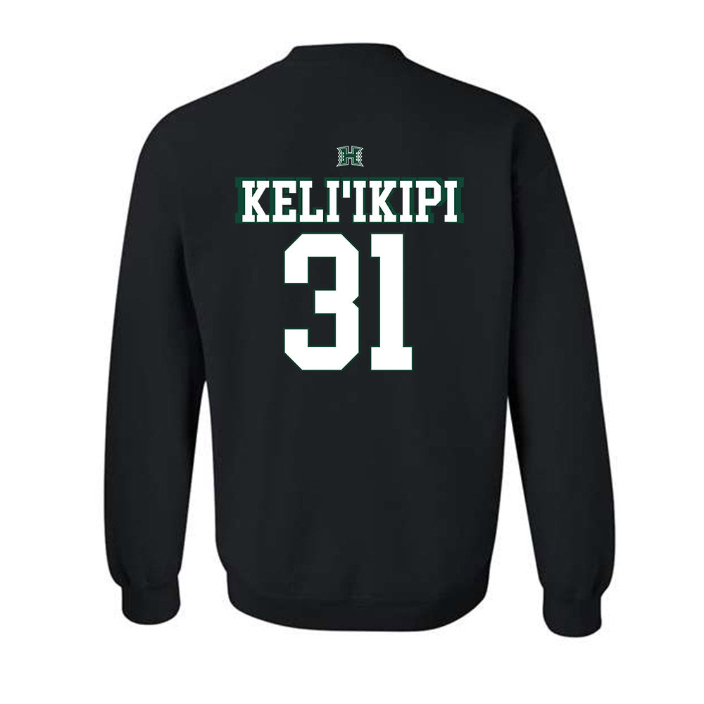 Hawaii - NCAA Football : Tryton Keli'ikipi - Sports Shersey Crewneck Sweatshirt-1