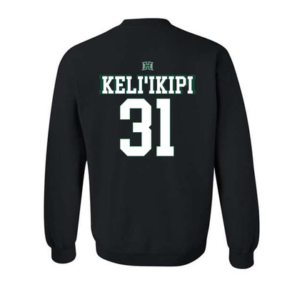 Hawaii - NCAA Football : Tryton Keli'ikipi - Sports Shersey Crewneck Sweatshirt-1