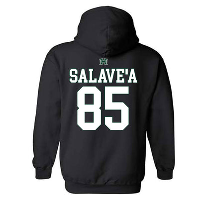 Hawaii - NCAA Football : Okland Salave'a - Sports Shersey Hooded Sweatshirt-1