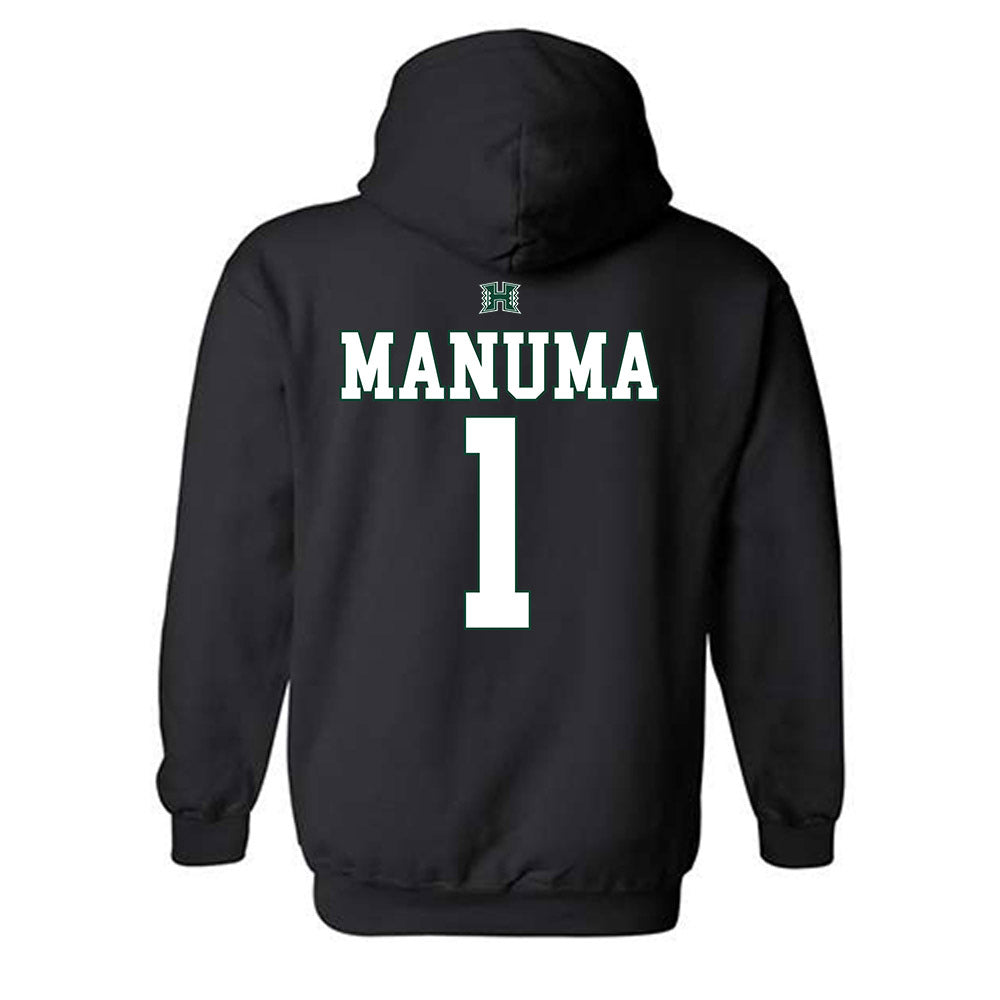 Hawaii - NCAA Football : Peter Manuma - Sports Shersey Hooded Sweatshirt-1