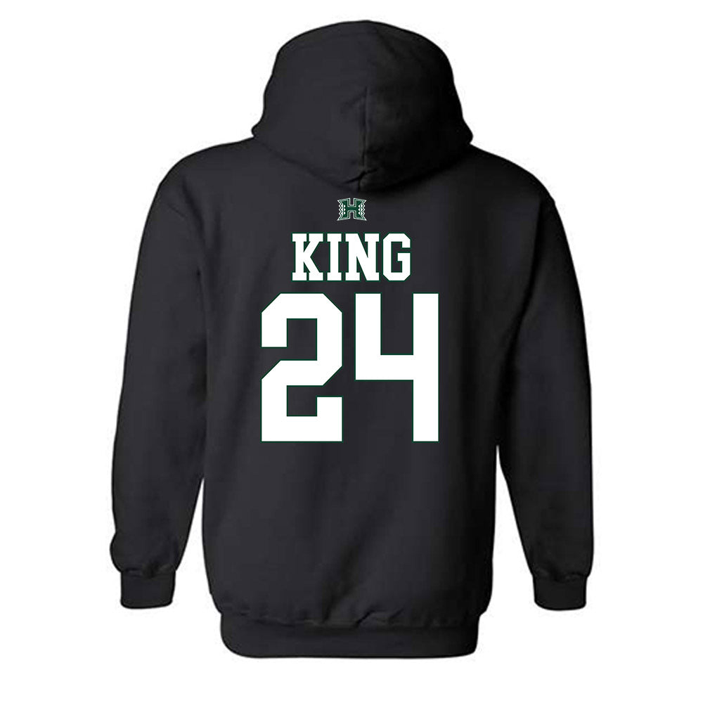 Hawaii - NCAA Football : Devyn King - Sports Shersey Hooded Sweatshirt-1