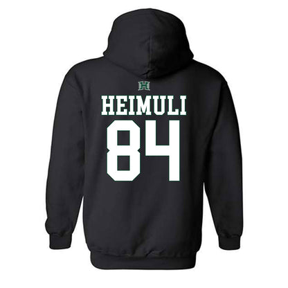 Hawaii - NCAA Football : Jarvis Heimuli - Sports Shersey Hooded Sweatshirt-1