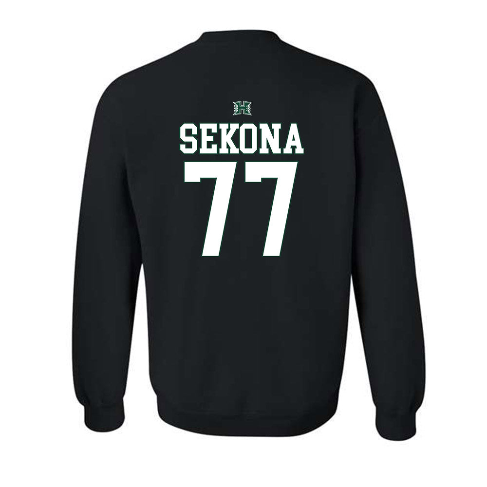 Hawaii - NCAA Football : Jamar Sekona - Sports Shersey Crewneck Sweatshirt-1