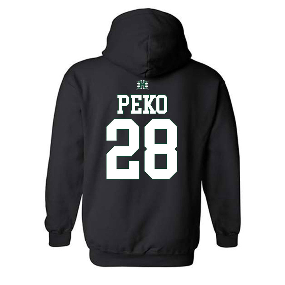 Hawaii - NCAA Football : Vaifanua Peko - Sports Shersey Hooded Sweatshirt-1
