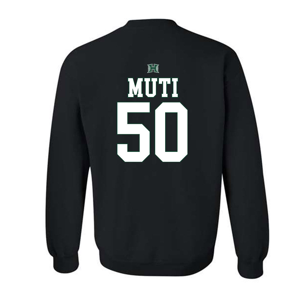 Hawaii - NCAA Football : Tu'i Neau Muti - Sports Shersey Crewneck Sweatshirt-1