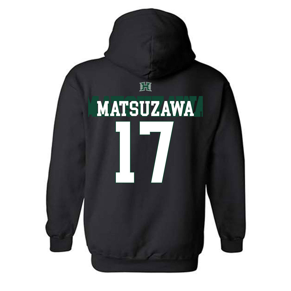Hawaii - NCAA Football : Kansei Matsuzawa - Sports Shersey Hooded Sweatshirt-1