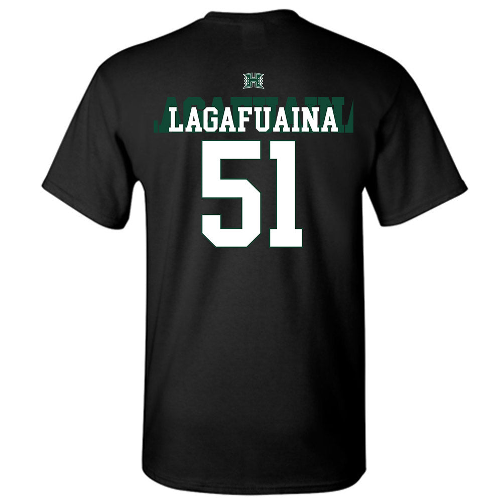 Hawaii - NCAA Football : LesterLaisene Lagafuaina - Sports Shersey T-Shirt-1