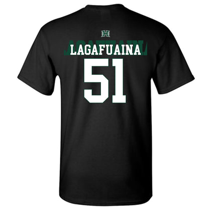Hawaii - NCAA Football : LesterLaisene Lagafuaina - Sports Shersey T-Shirt-1