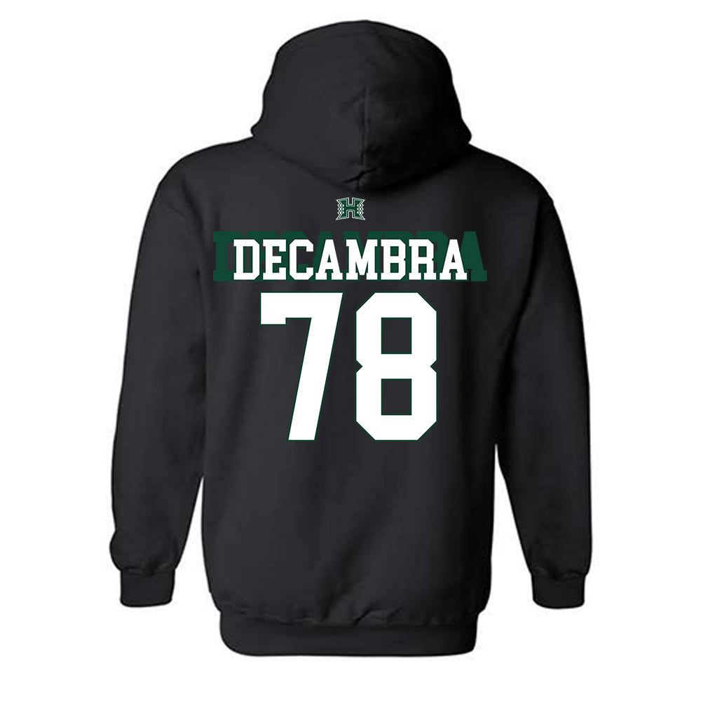 Hawaii - NCAA Football : Blaine Decambra - Sports Shersey Hooded Sweatshirt-1