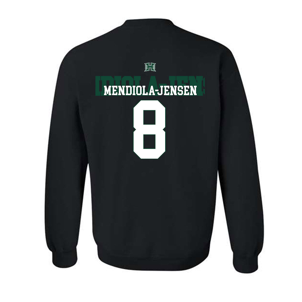 Hawaii - NCAA Football : Kilinahe Mendiola-Jensen - Sports Shersey Crewneck Sweatshirt-1