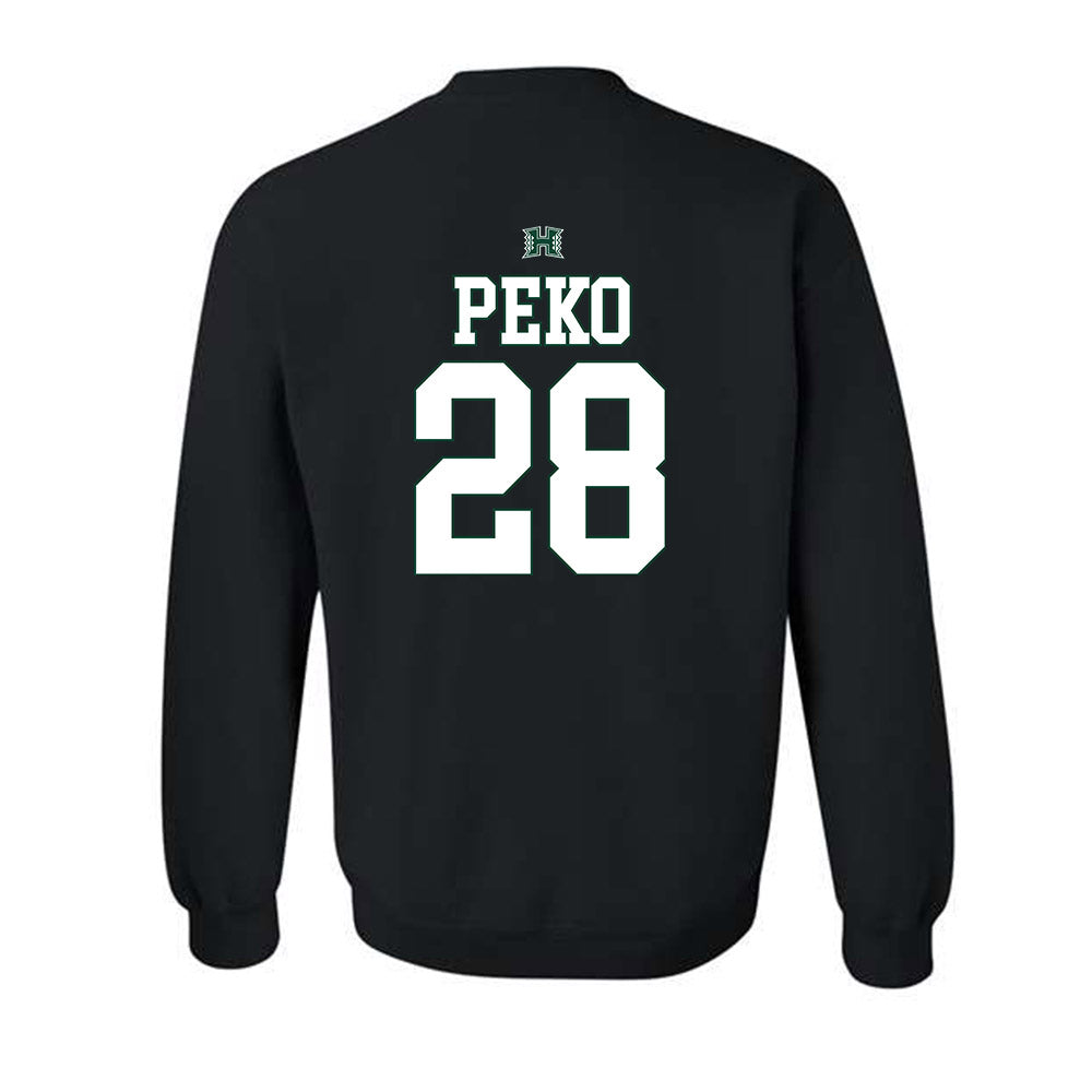 Hawaii - NCAA Football : Vaifanua Peko - Sports Shersey Crewneck Sweatshirt-1