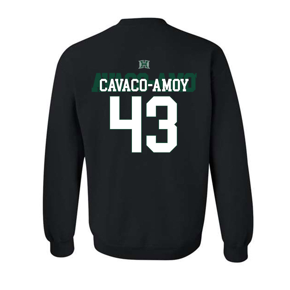 Hawaii - NCAA Football : Alika Cavaco-Amoy - Sports Shersey Crewneck Sweatshirt-1