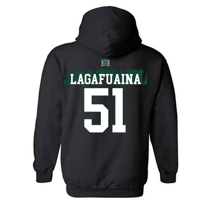 Hawaii - NCAA Football : LesterLaisene Lagafuaina - Sports Shersey Hooded Sweatshirt-1