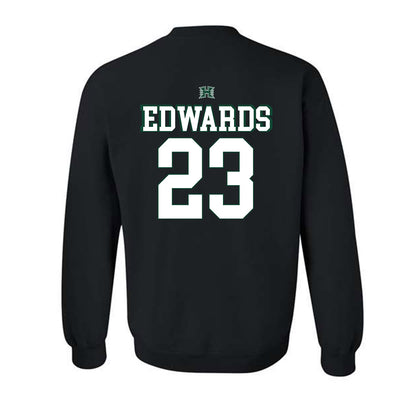 Hawaii - NCAA Football : Virdel Edwards - Sports Shersey Crewneck Sweatshirt-1
