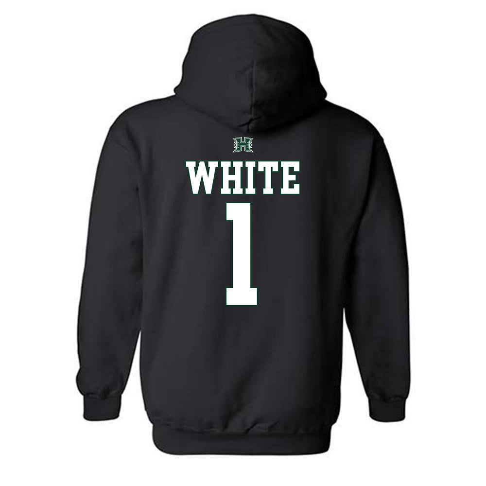 Hawaii - NCAA Football : Brandon White - Sports Shersey Hooded Sweatshirt-1