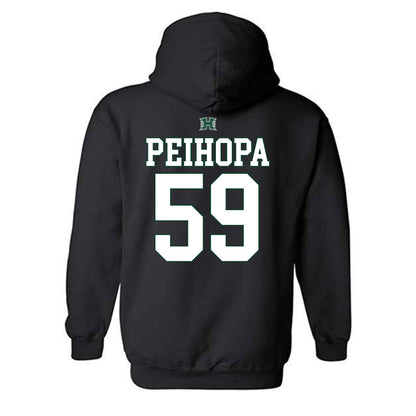 Hawaii - NCAA Football : Kuao Peihopa - Sports Shersey Hooded Sweatshirt-1