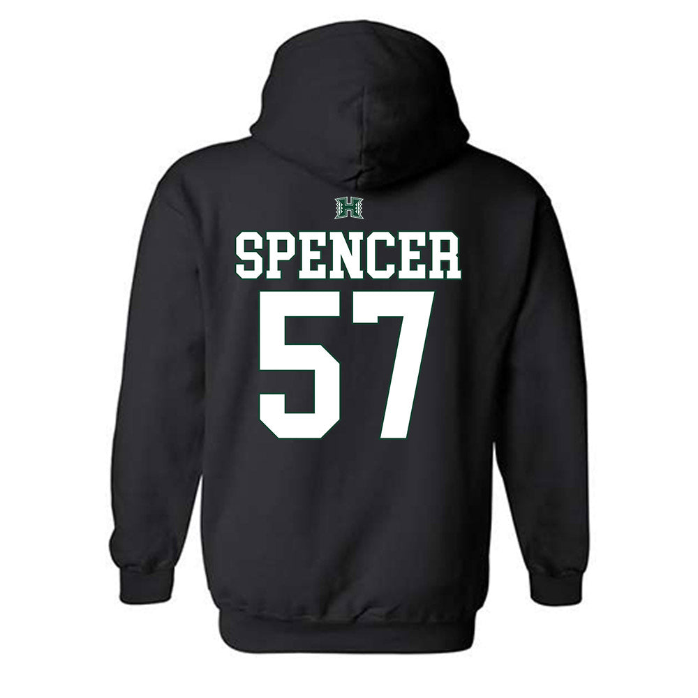 Hawaii - NCAA Football : Ethan Spencer - Sports Shersey Hooded Sweatshirt-1