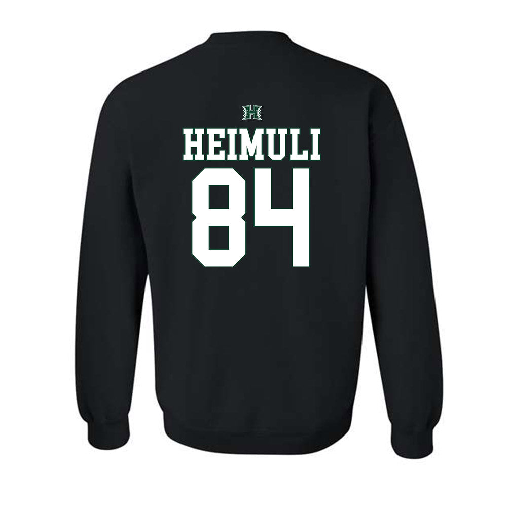 Hawaii - NCAA Football : Jarvis Heimuli - Fashion Shersey Crewneck Sweatshirt-1