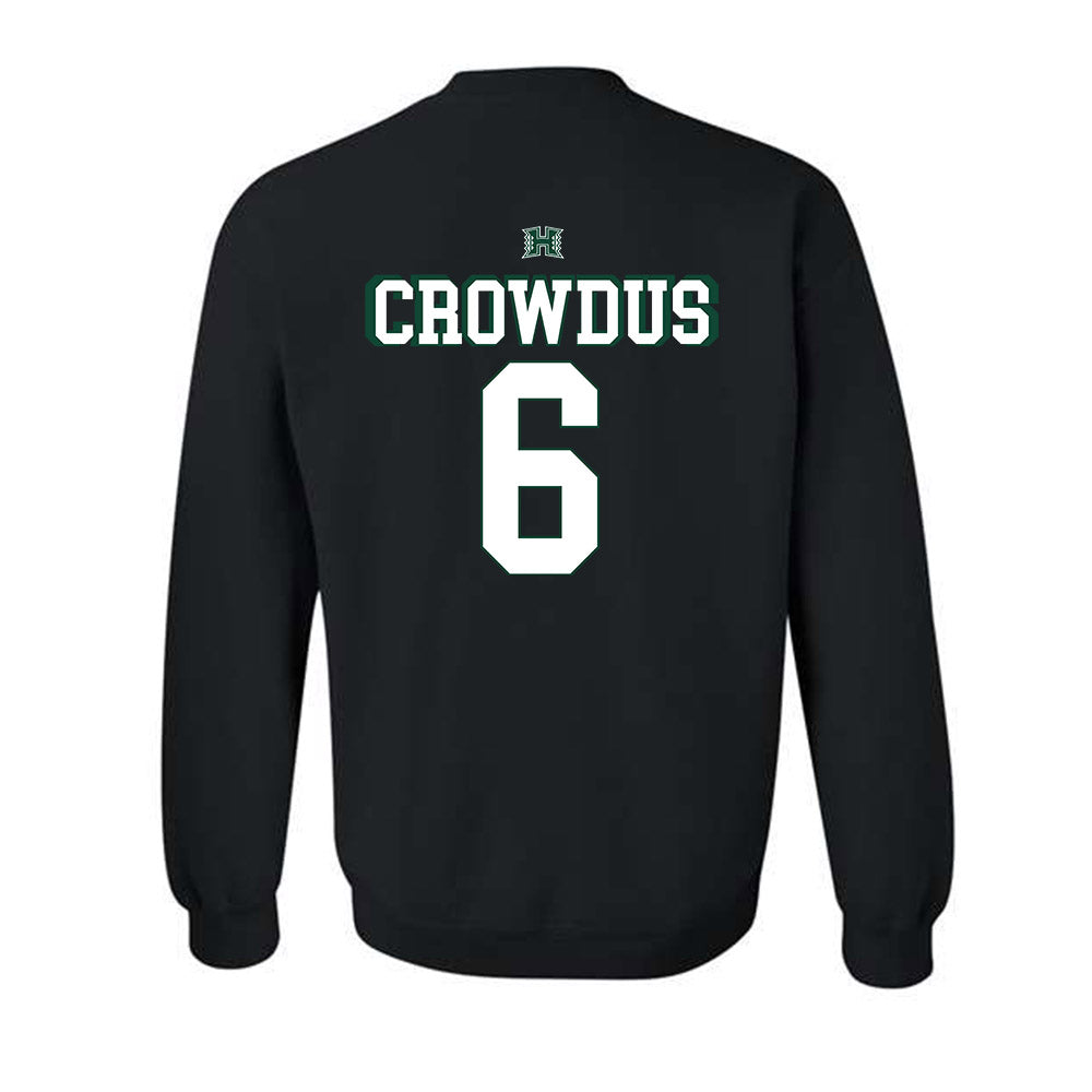 Hawaii - NCAA Football : Dekel Crowdus - Fashion Shersey Crewneck Sweatshirt