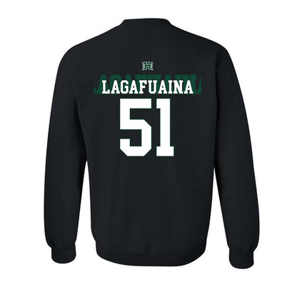 Hawaii - NCAA Football : LesterLaisene Lagafuaina - Sports Shersey Crewneck Sweatshirt-1