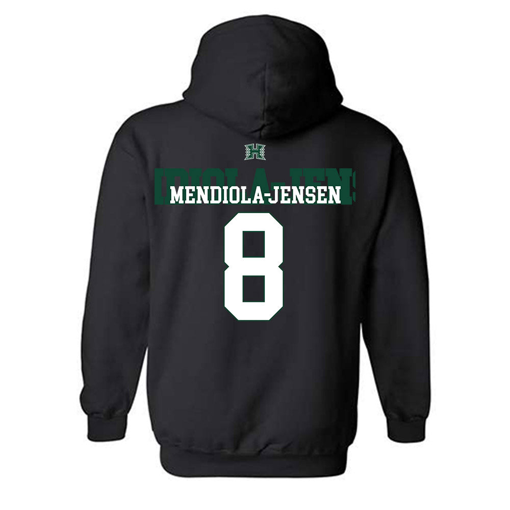 Hawaii - NCAA Football : Kilinahe Mendiola-Jensen - Sports Shersey Hooded Sweatshirt-1