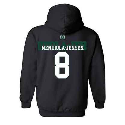 Hawaii - NCAA Football : Kilinahe Mendiola-Jensen - Sports Shersey Hooded Sweatshirt-1