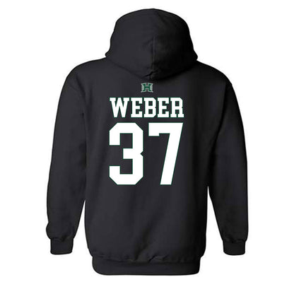 Hawaii - NCAA Football : Riis Weber - Sports Shersey Hooded Sweatshirt-1