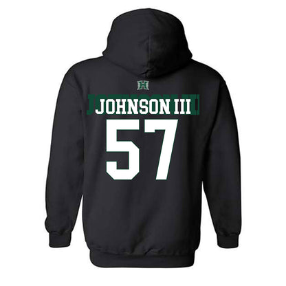 Hawaii - NCAA Football : Jackie Johnson III - Sports Shersey Hooded Sweatshirt-1