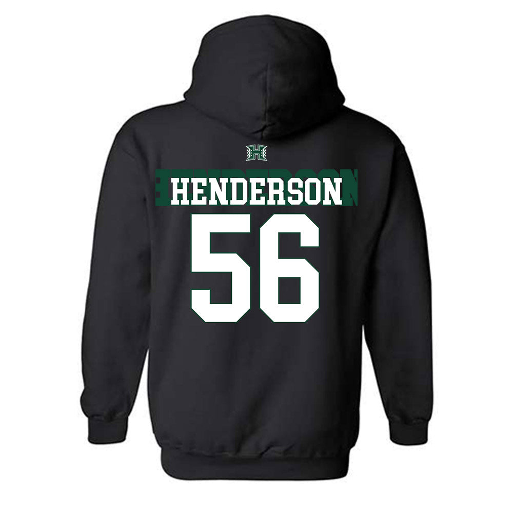 Hawaii - NCAA Football : Boogie Henderson - Sports Shersey Hooded Sweatshirt-1