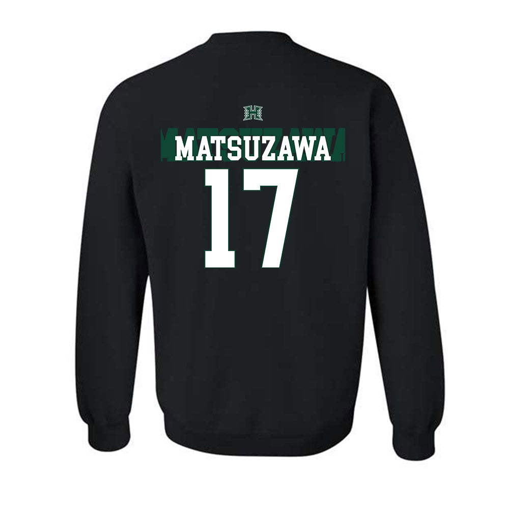 Hawaii - NCAA Football : Kansei Matsuzawa - Sports Shersey Crewneck Sweatshirt-1