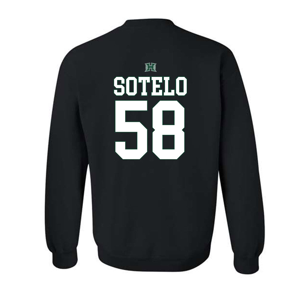 Hawaii - NCAA Football : Zhen-keith Sotelo - Sports Shersey Crewneck Sweatshirt-1