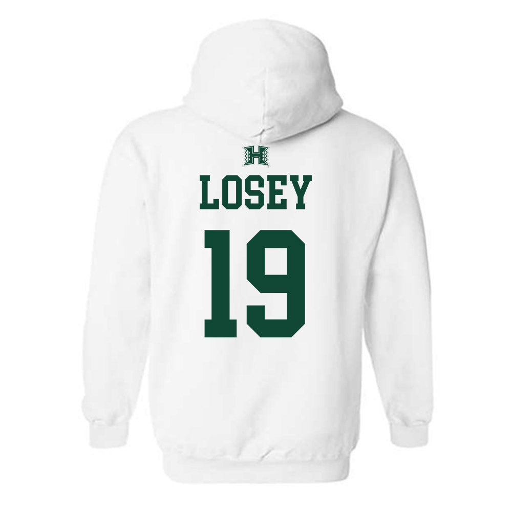 Hawaii - NCAA Baseball : Zach Losey - Sports Shersey Hooded Sweatshirt-1