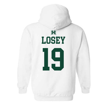 Hawaii - NCAA Baseball : Zach Losey - Sports Shersey Hooded Sweatshirt-1