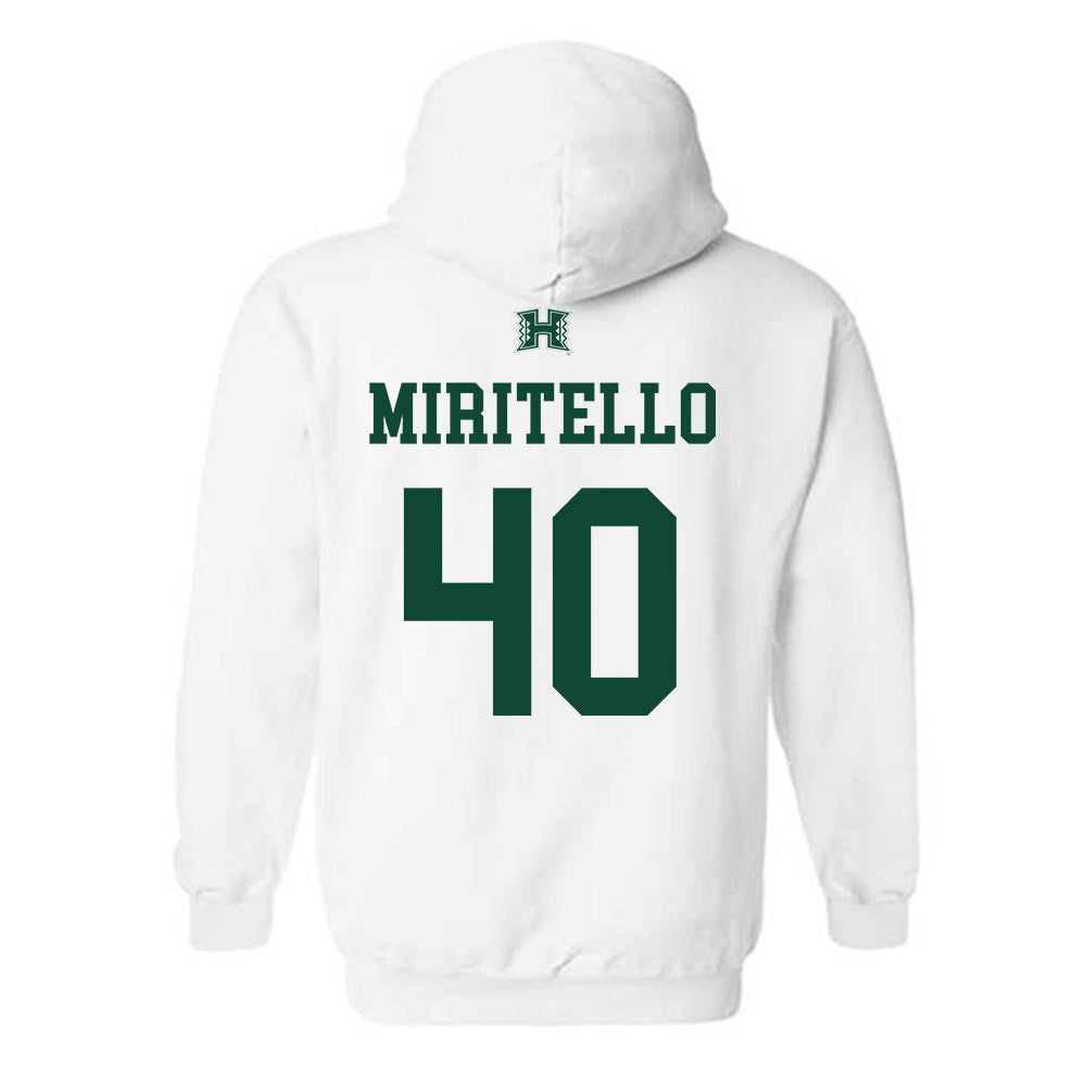 Hawaii - NCAA Baseball : Kyler Miritello - Sports Shersey Hooded Sweatshirt