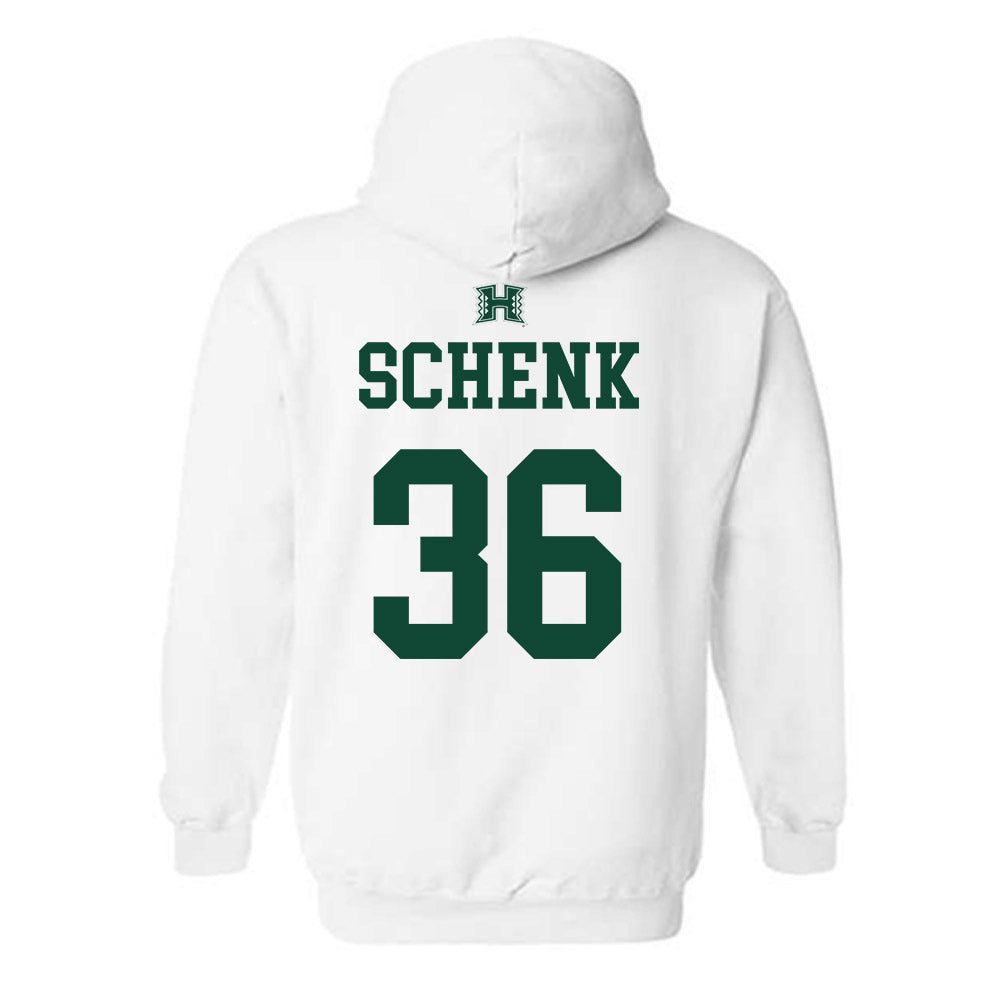 Hawaii - NCAA Baseball : Kahiau Schenk - Sports Shersey Hooded Sweatshirt-1