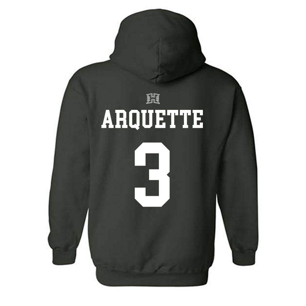 Hawaii - NCAA Women's Volleyball : Adrianna Arquette - Classic Shersey Hooded Sweatshirt-1