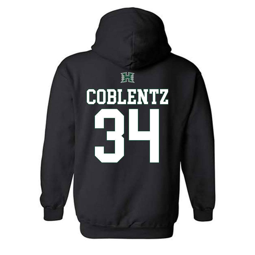 Hawaii - NCAA Softball : Emerson Coblentz - Sports Shersey Hooded Sweatshirt-1