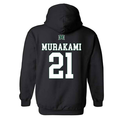 Hawaii - NCAA Softball : Carys Murakami - Sports Shersey Hooded Sweatshirt-1