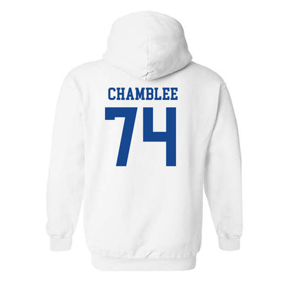 SMU - NCAA Football : Andrew Chamblee - White Hooded Sweatshirt-1