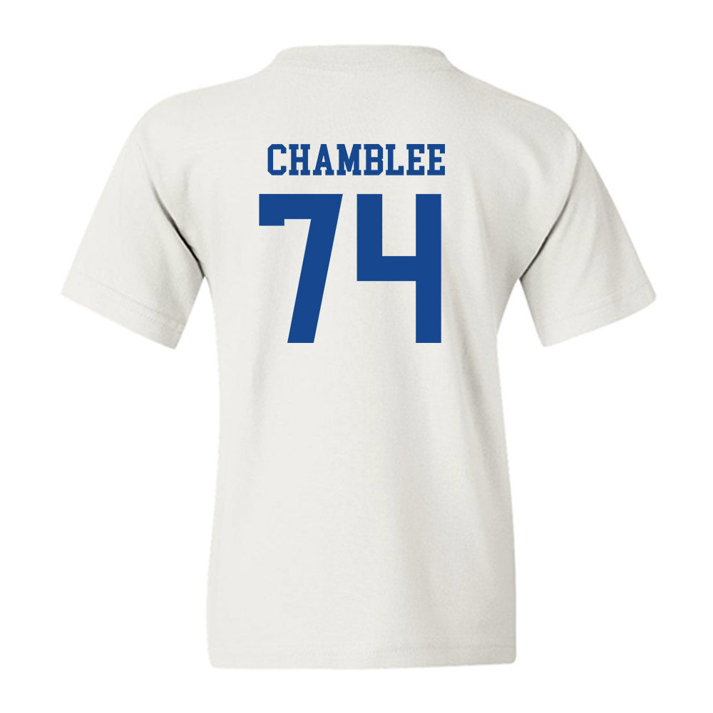 SMU - NCAA Football : Andrew Chamblee - White Youth T-Shirt-1