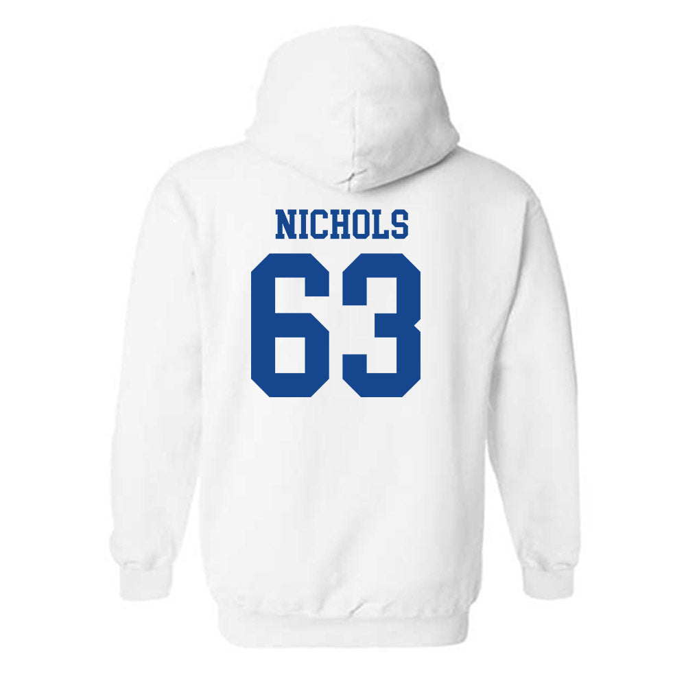 SMU - NCAA Football : Addison Nichols - White Hooded Sweatshirt-1