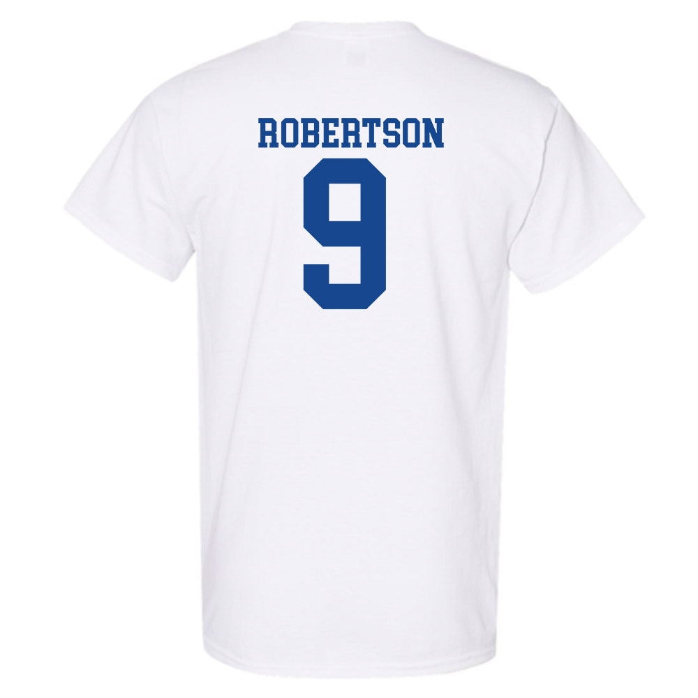 SMU - NCAA Football : Cameron Robertson - White T-Shirt-1